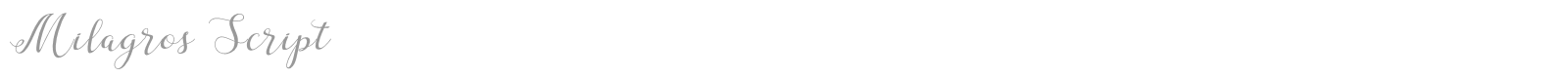 Milagros Script font preview